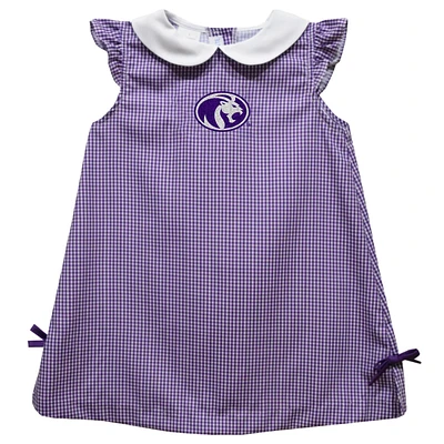 Toddler Girls Vive La Fete Purple North Alabama Lions Mini Check Pattern A-Line Dress