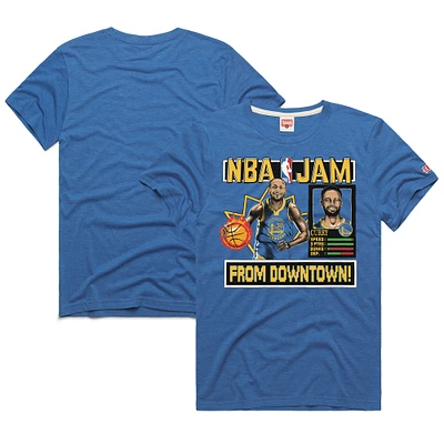 Unisex Homage Stephen Curry Royal Golden State Warriors NBA Jam Tri-Blend T-Shirt