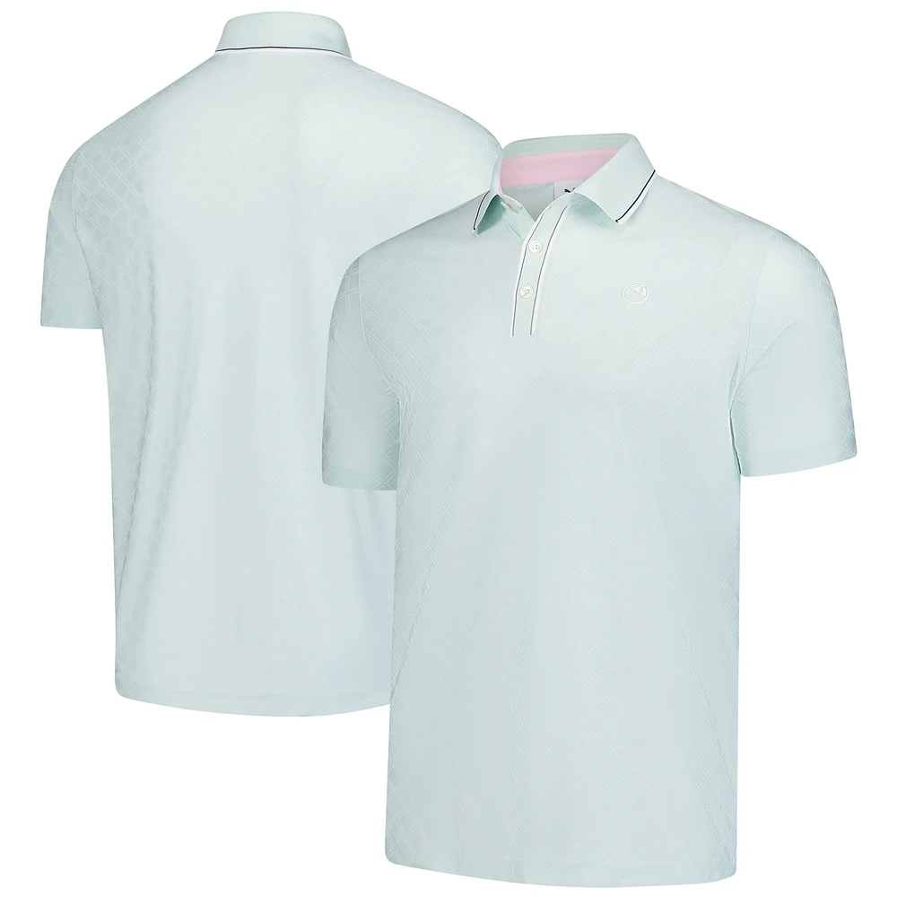 Men's Puma Mint Arnold Palmer Tipped Jacquard Polo