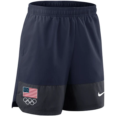 Men's Nike Navy Team USA Woven Performance Shorts
