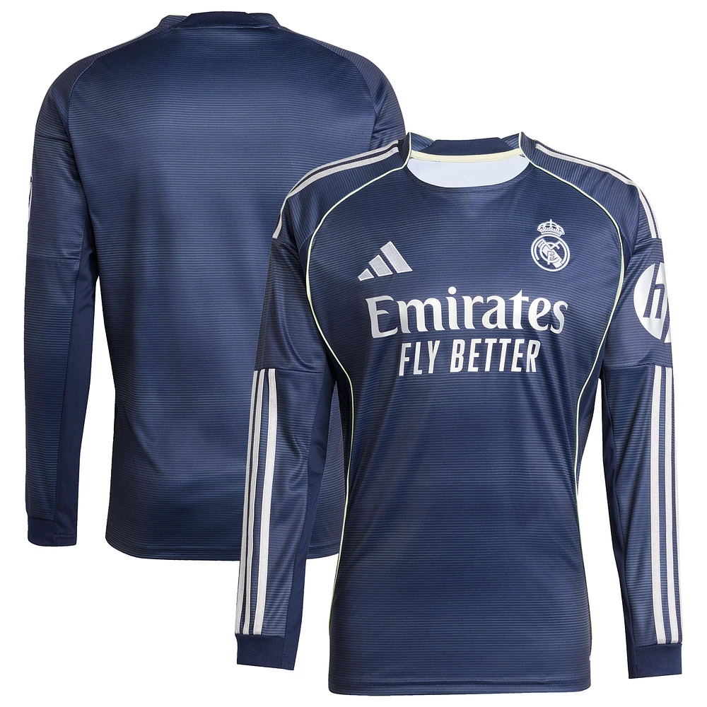 Men's adidas Blue Real Madrid 2025/26 Home Long Sleeve Replica Jersey