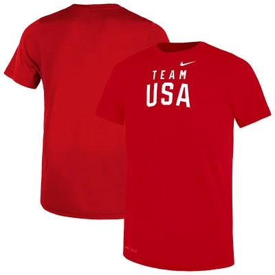 Preschool Nike Red Team USA Legend Performance T-Shirt