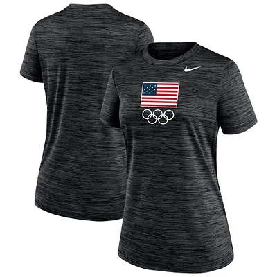 Women's Nike Black Team USA Velocity Performance T-Shirt