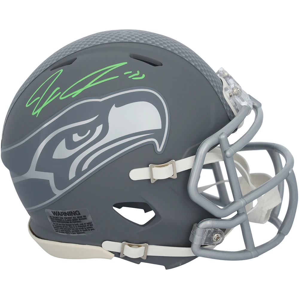 Jaxon Smith-Njigba Seattle Seahawks Autographed Riddell 2024 Slate Speed Mini Helmet
