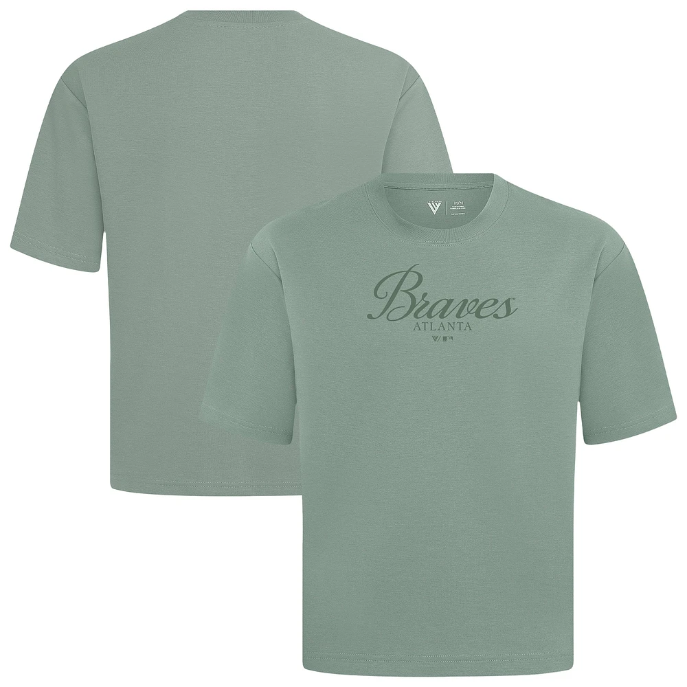 Men's Levelwear Atlanta Braves Ethereal Oversized Luxe Signature Knit T-Shirt