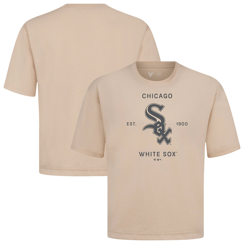 Men's Levelwear Khaki Chicago White Sox Crossway Oversized Luxe Signature Knit T-Shirt