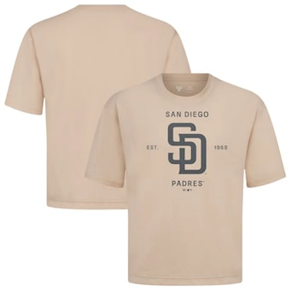 Men's Levelwear Khaki San Diego Padres Crossway Oversized Luxe Signature Knit T-Shirt