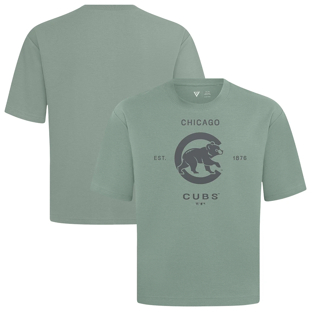 Men's Levelwear Chicago Cubs Crossway Oversized Luxe Signature Knit T-Shirt