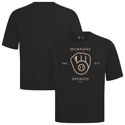 Men's Levelwear Milwaukee Brewers Crossway Oversized Luxe Signature Knit T-Shirt