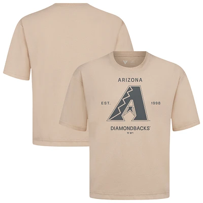 Men's Levelwear Khaki Arizona Diamondbacks Crossway Oversized Luxe Signature Knit T-Shirt
