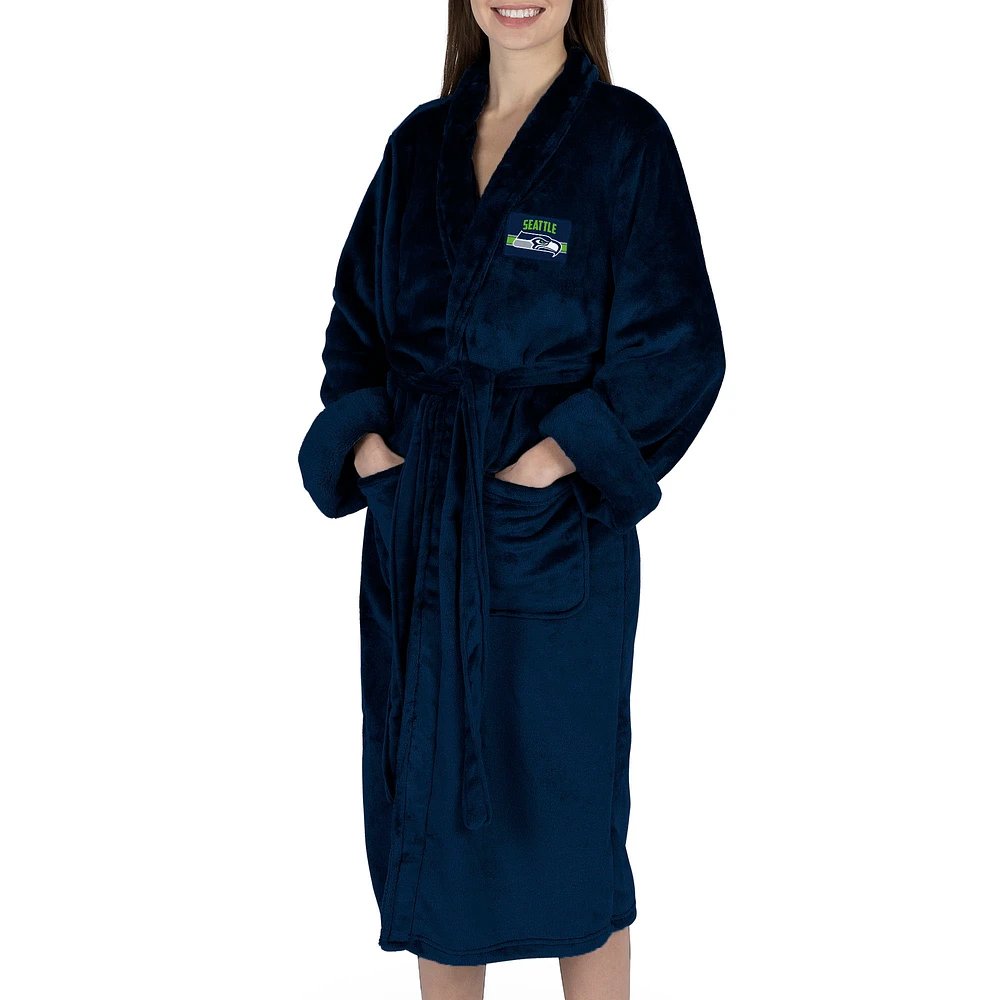 Women's The Northwest Group College Navy Seattle Seahawks Rollout Silk Touch Robe