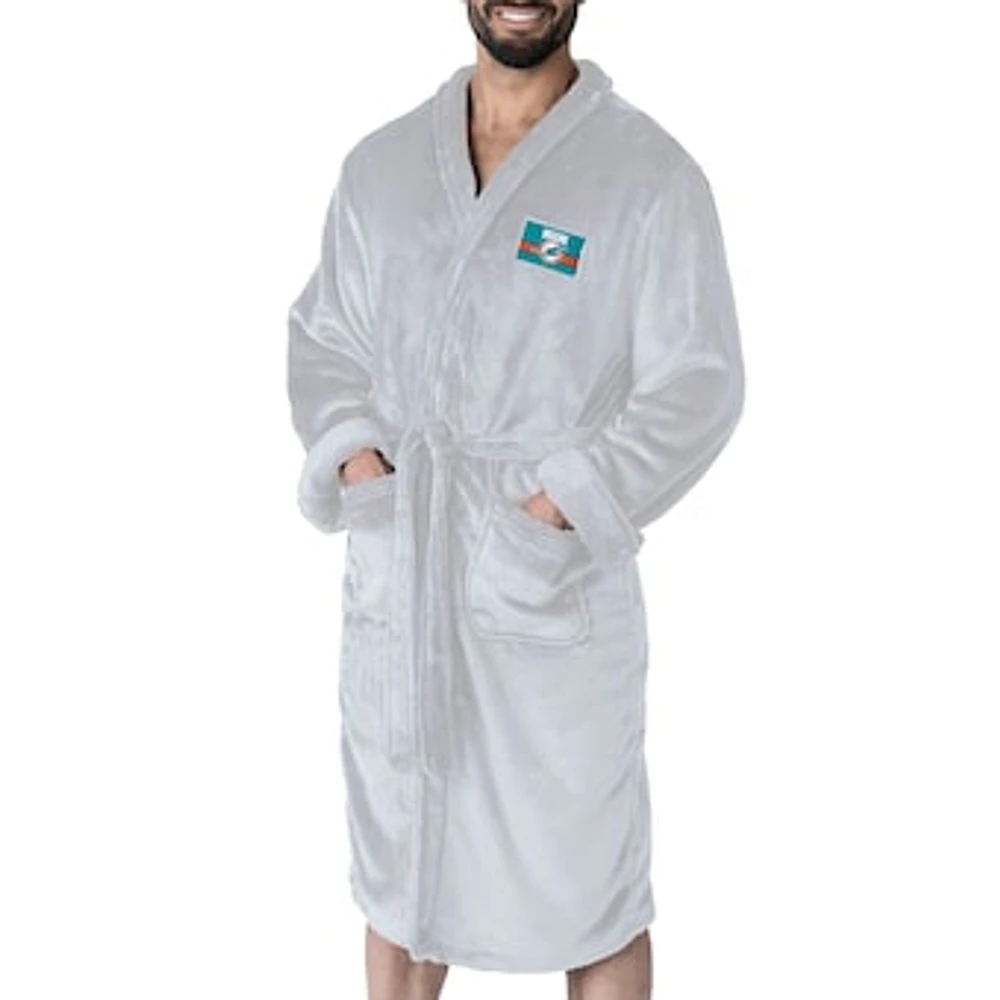Men's The Northwest Group White Miami Dolphins Rollout Silk Touch Robe