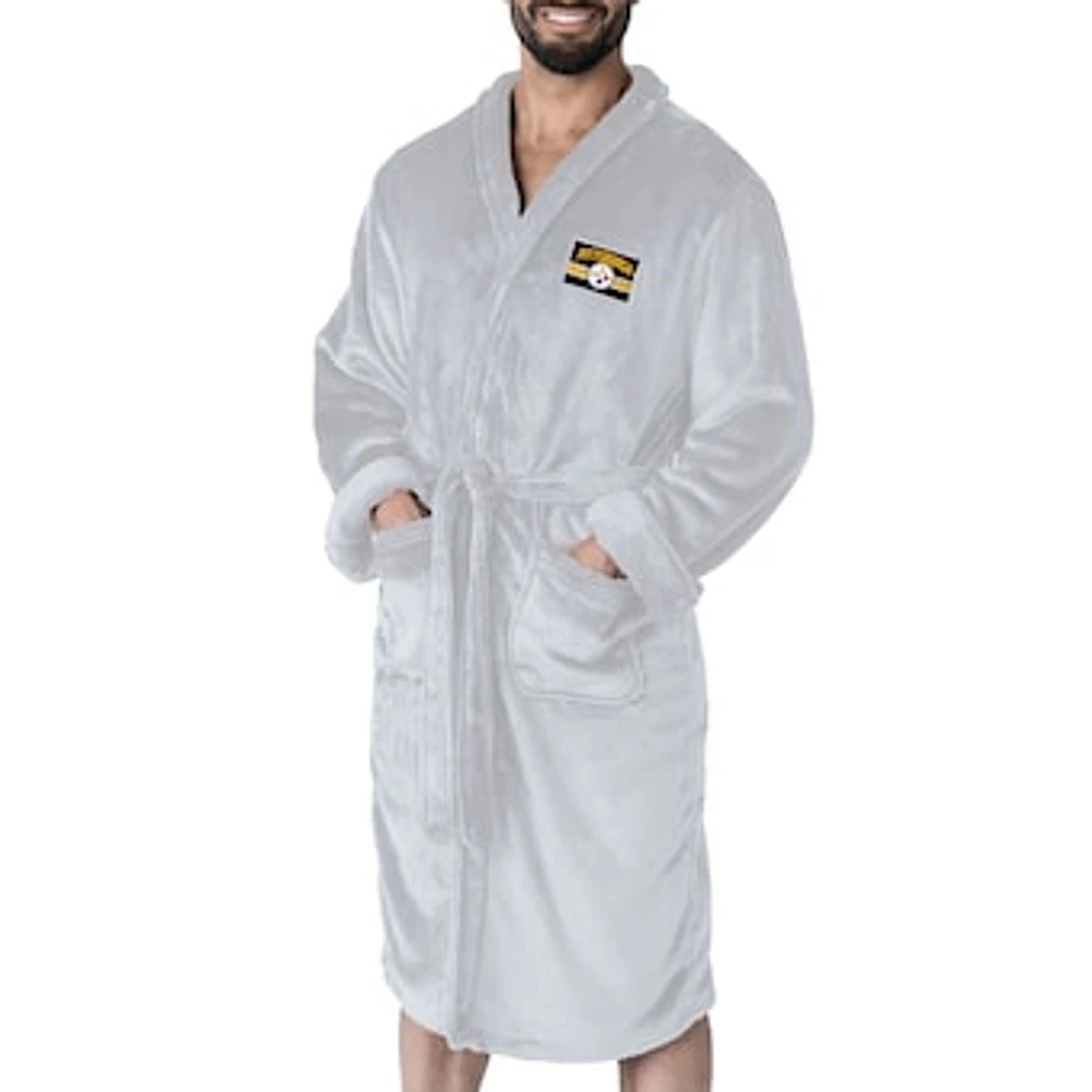 Men's The Northwest Group White Pittsburgh Steelers Rollout Silk Touch Robe