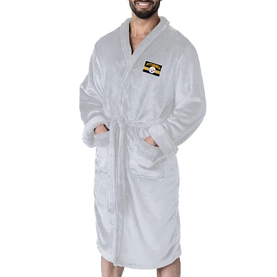 Men's The Northwest Group White Pittsburgh Steelers Rollout Silk Touch Robe