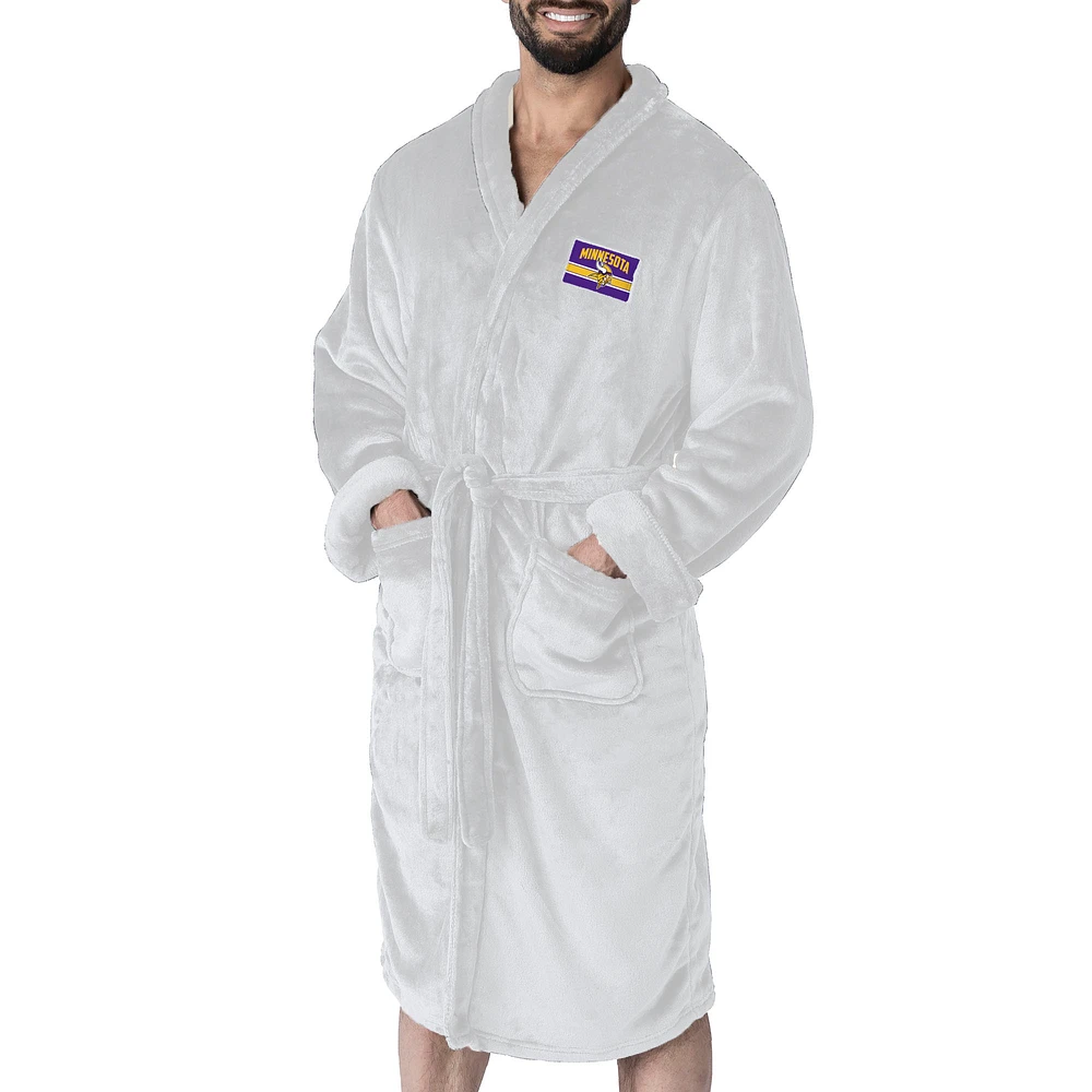 Men's The Northwest Group White Minnesota Vikings Rollout Silk Touch Robe