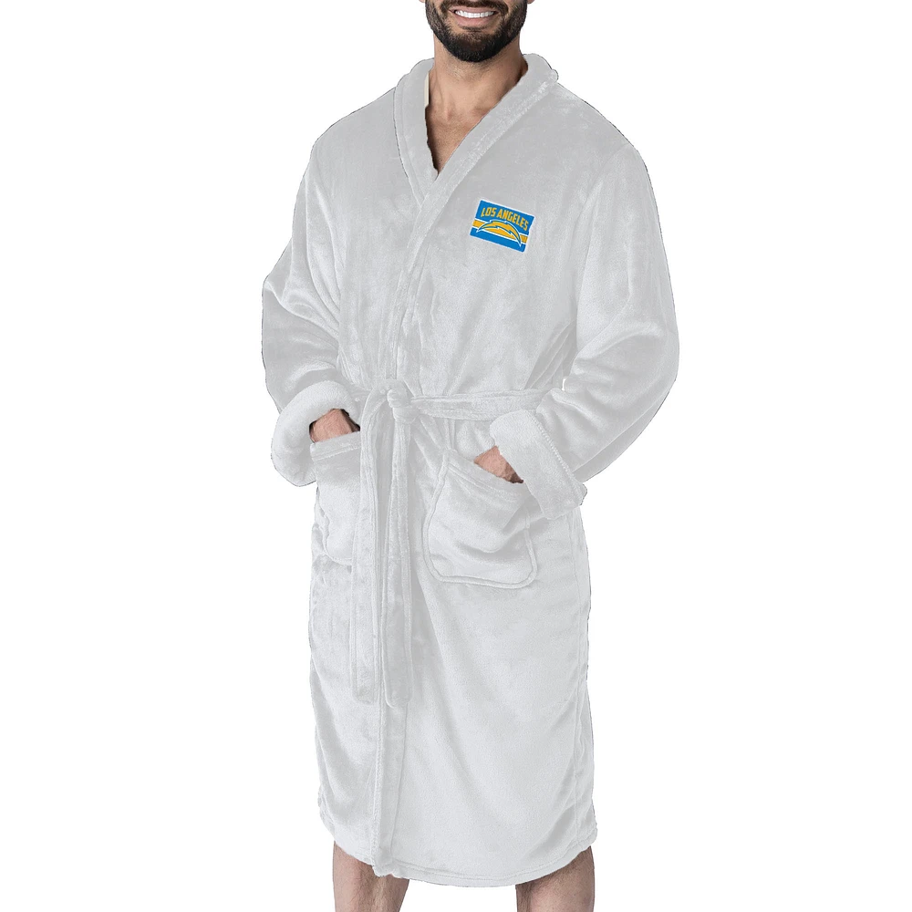 Men's The Northwest Group White Los Angeles Chargers Rollout Silk Touch Robe