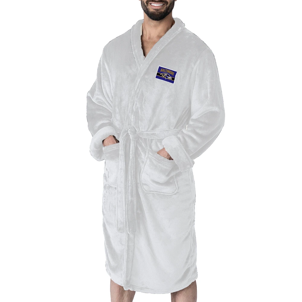 Men's The Northwest Group White Baltimore Ravens Rollout Silk Touch Robe