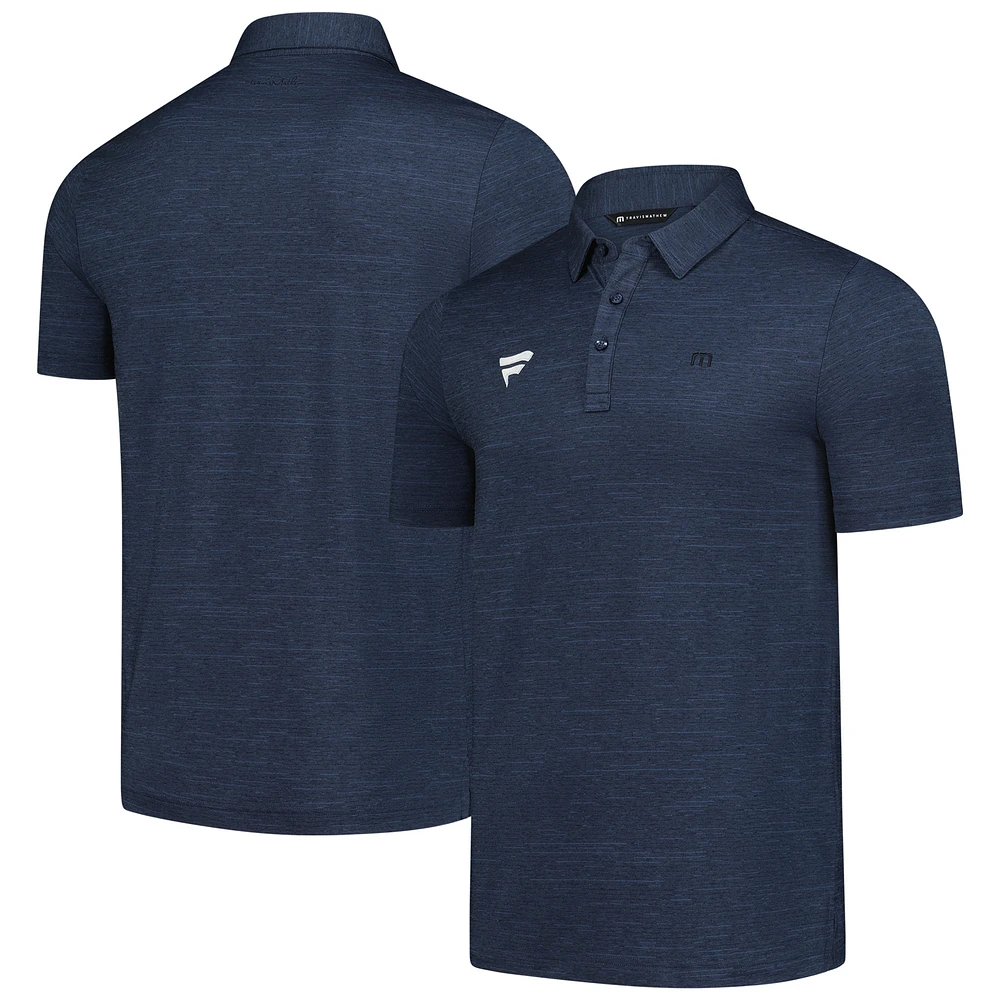 Men's TravisMathew Navy Fanatics Corporate The Heater Tri-Blend Polo