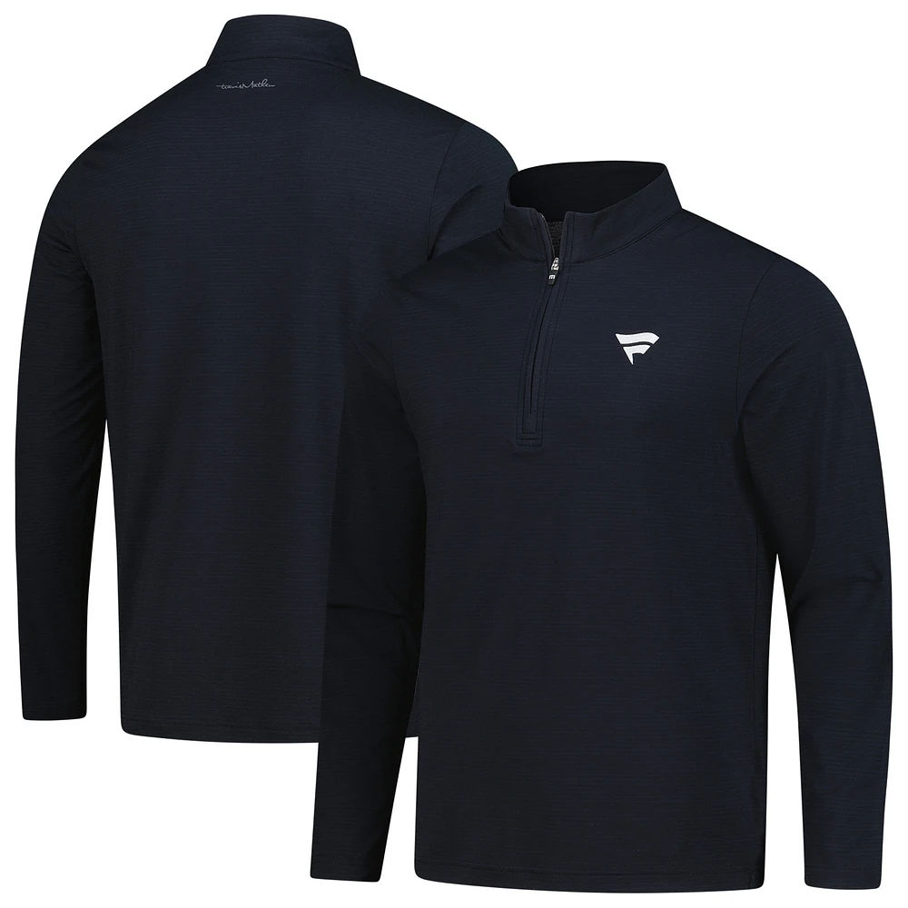 Men's TravisMathew Fanatics Corporate The Heater Quarter-Zip Tri-Blend Top