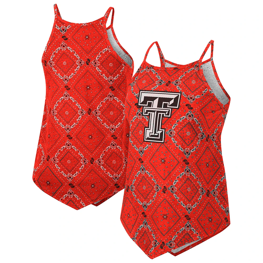 Women's Colosseum Red Texas Tech Raiders Wrangler Bandana Tank Top