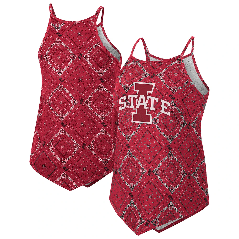 Women's Colosseum Cardinal Iowa State Cyclones Wrangler Bandana Tank Top