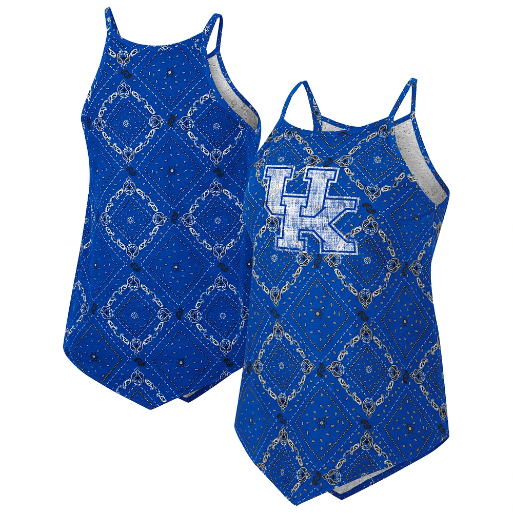 Women's Colosseum Royal Kentucky Wildcats Wrangler Bandana Tank Top