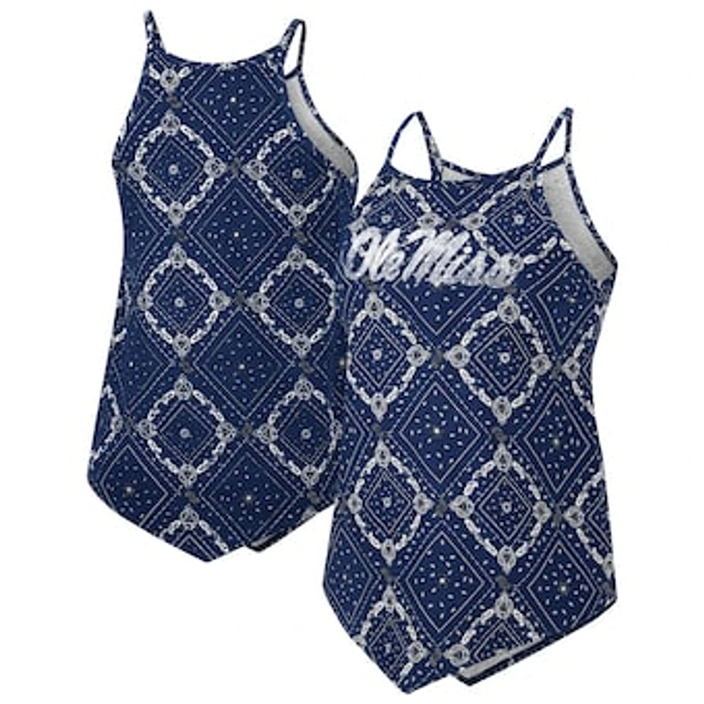 Women's Colosseum Navy Ole Miss Rebels Wrangler Bandana Tank Top