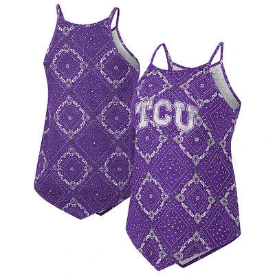 Women's Colosseum Purple TCU Horned Frogs Wrangler Bandana Tank Top