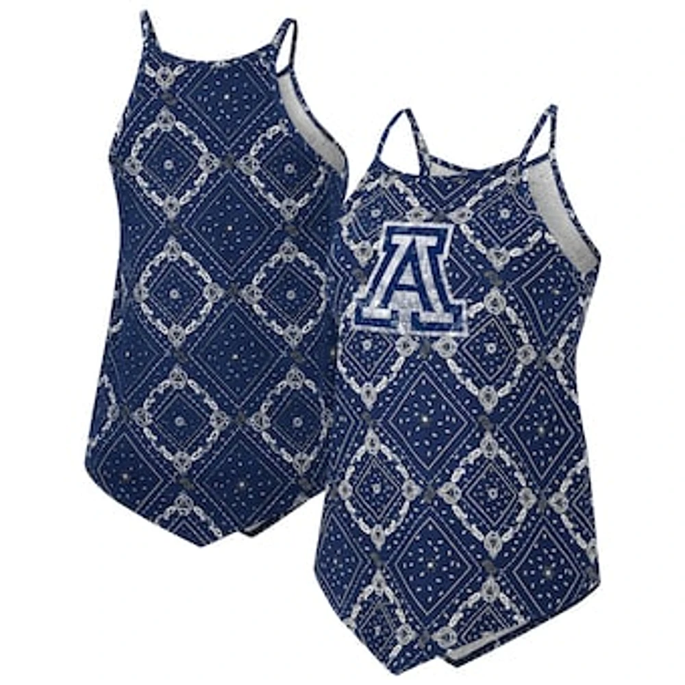 Women's Colosseum Navy Arizona Wildcats Wrangler Bandana Tank Top