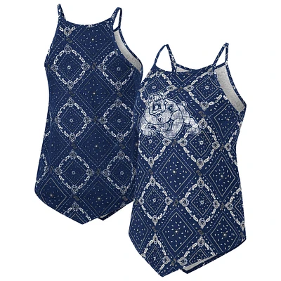 Women's Colosseum Navy Fresno State Bulldogs Wrangler Bandana Tank Top