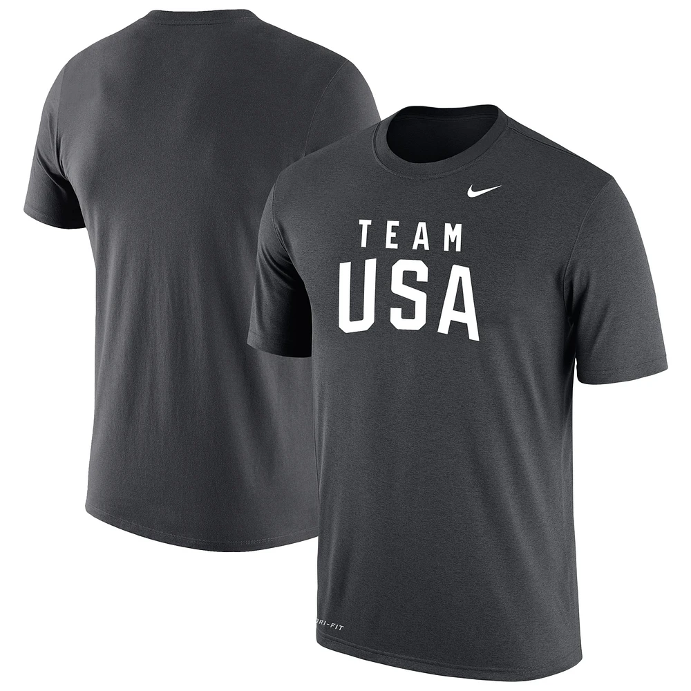 Men's Nike Anthracite Team USA Olympic Performance T-Shirt