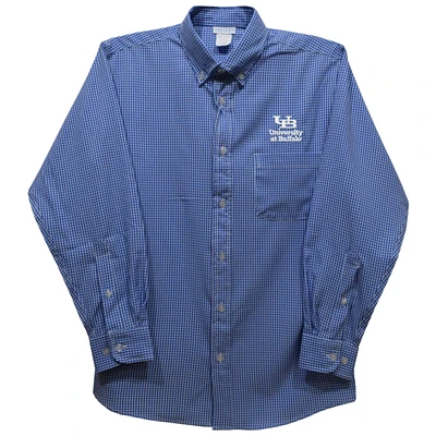 Infant Vive La Fete Royal Buffalo Bulls Gingham Button-Down Long Sleeve Shirt