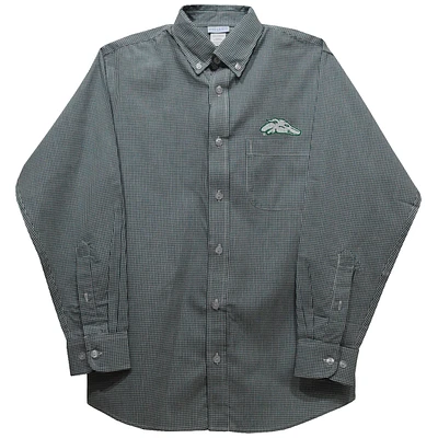Infant Vive La Fete Green Eastern New Mexico Greyhounds Gingham Button-Down Long Sleeve Shirt