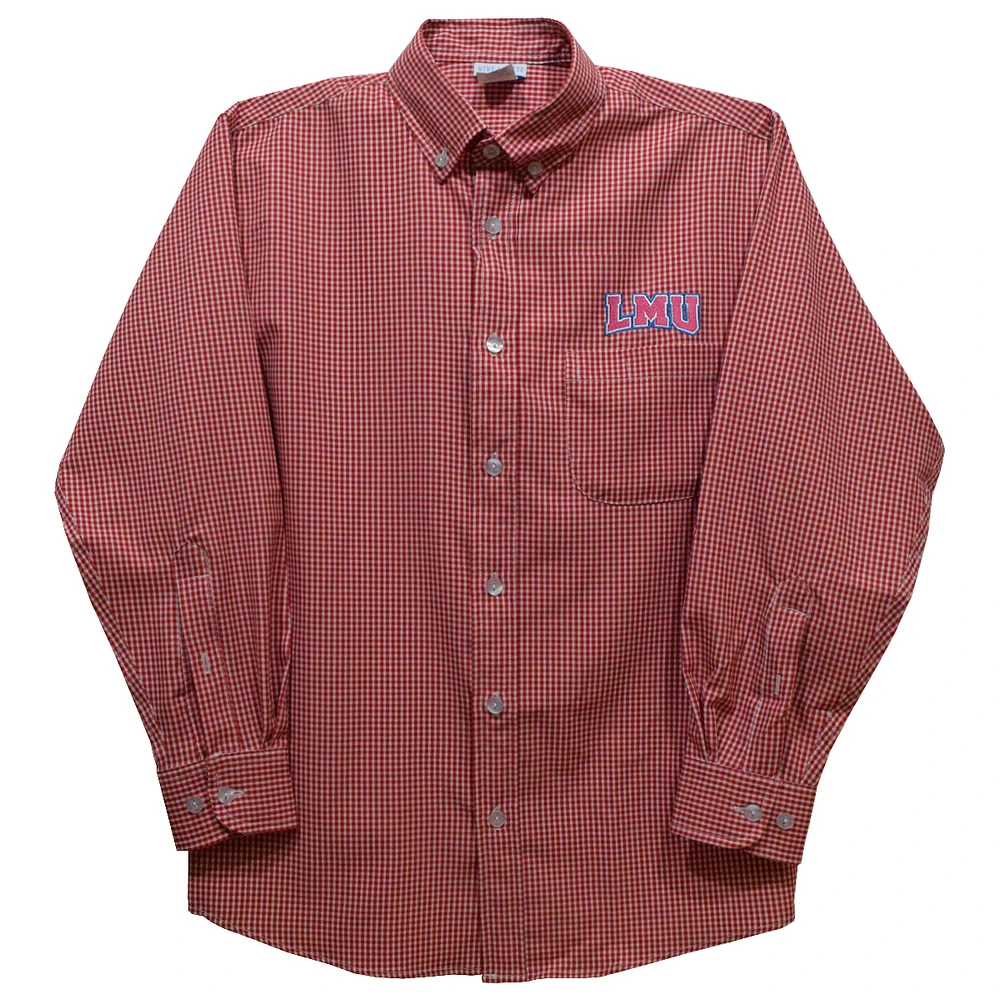 Infant Vive La Fete Crimson Loyola Marymount Lions Gingham Button-Down Long Sleeve Shirt