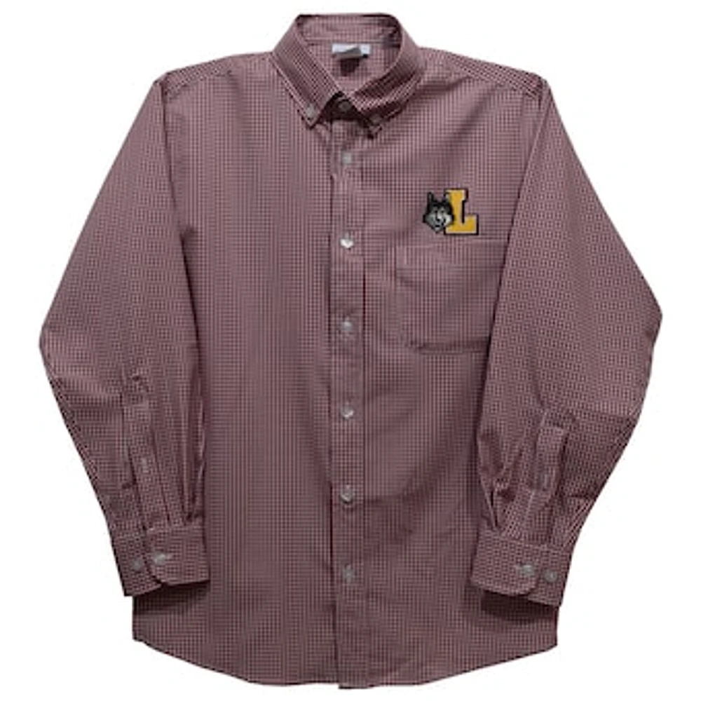 Infant Vive La Fete Maroon Loyola Chicago Ramblers Gingham Button-Down Long Sleeve Shirt