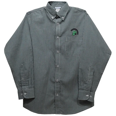 Infant Vive La Fete Green USC Upstate Spartans Gingham Button-Down Long Sleeve Shirt