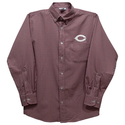 Infant Vive La Fete Maroon UChicago Maroons Gingham Button-Down Long Sleeve Shirt
