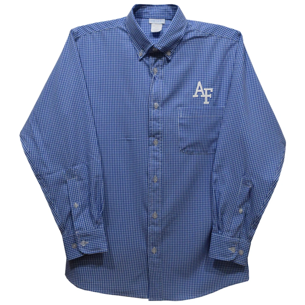 Toddler Vive La Fete Royal Air Force Falcons Gingham Button-Down Long Sleeve Shirt