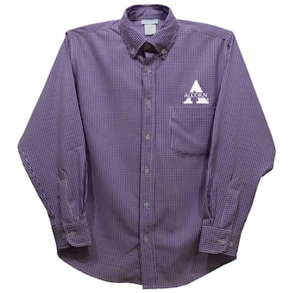 Toddler Vive La Fete Purple Alcorn State Braves Gingham Button-Down Long Sleeve Shirt