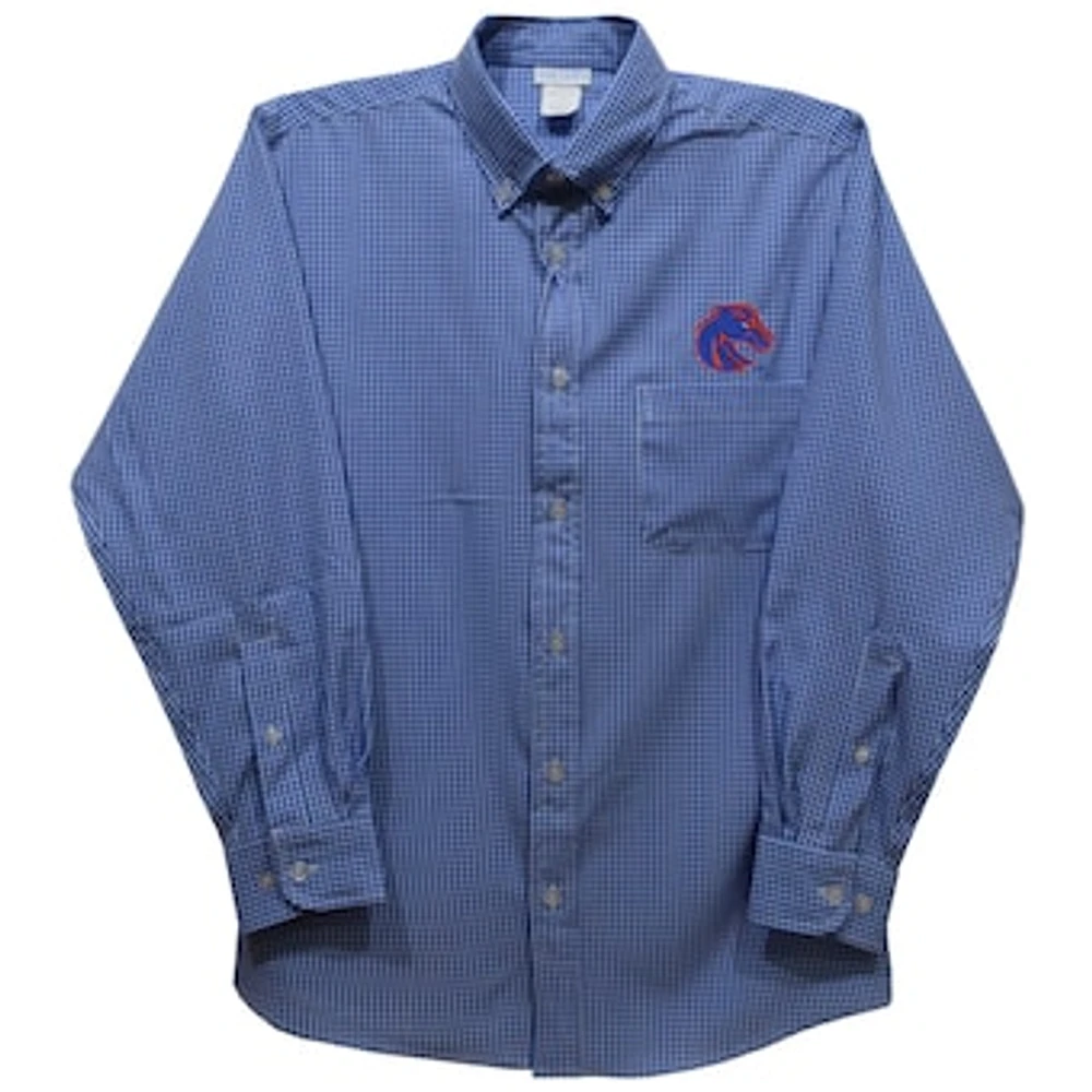 Toddler Vive La Fete Royal Boise State Broncos Gingham Button-Down Long Sleeve Shirt