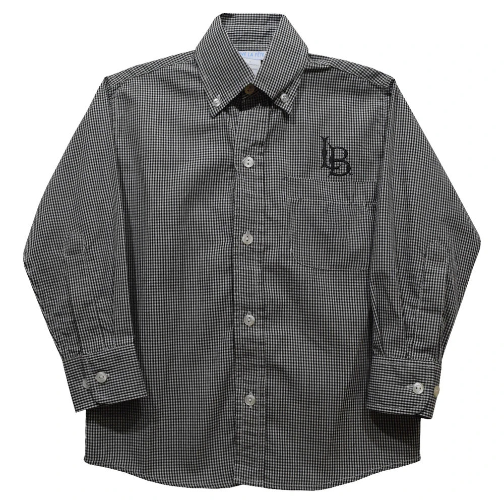 Toddler Vive La Fete Black Cal State Long Beach The Gingham Button-Down Sleeve Shirt