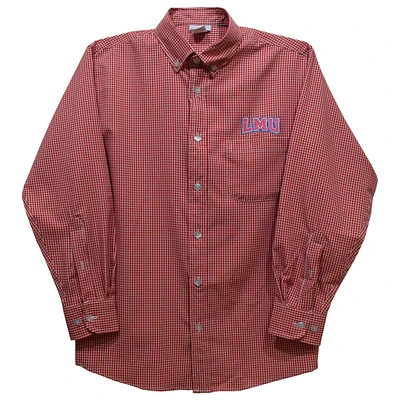 Toddler Vive La Fete Crimson Loyola Marymount Lions Gingham Button-Down Long Sleeve Shirt