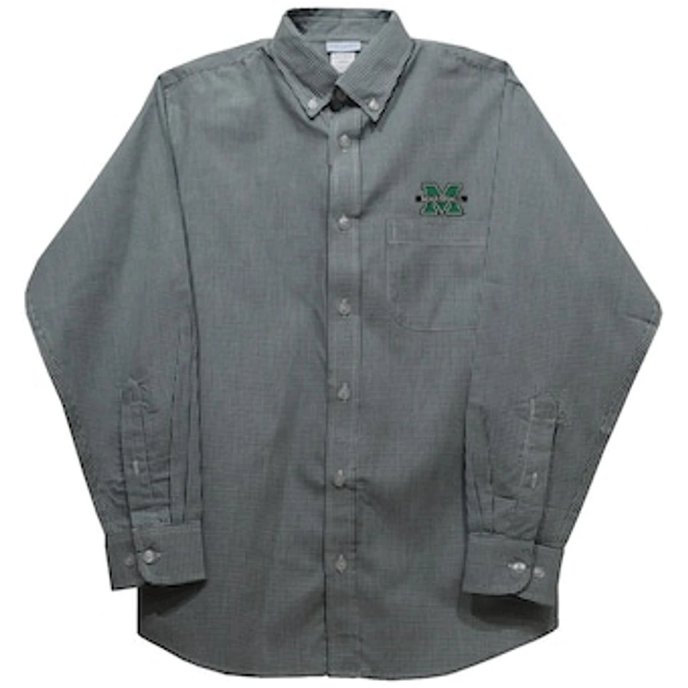 Toddler Vive La Fete Green Marshall Thundering Herd Gingham Button-Down Long Sleeve Shirt