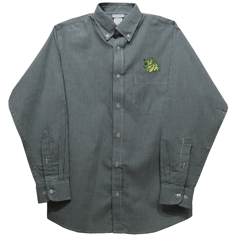 Toddler Vive La Fete Green Missouri Southern State Lions Gingham Button-Down Long Sleeve Shirt