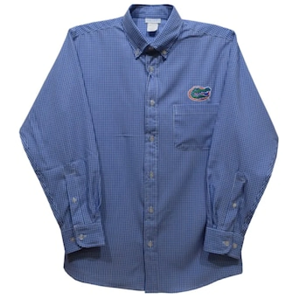 Toddler Vive La Fete Royal Florida Gators Gingham Button-Down Long Sleeve Shirt