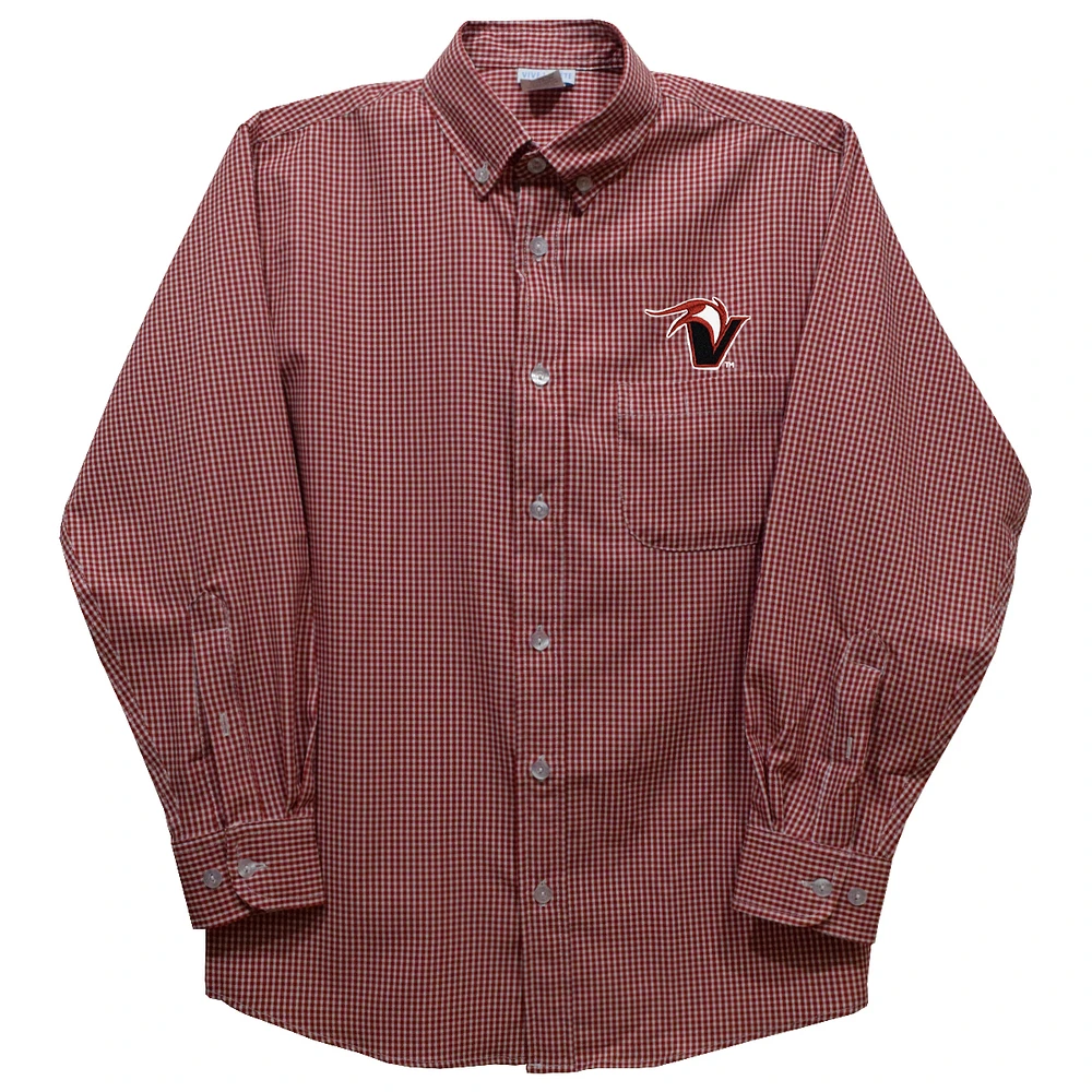 Youth Vive La Fete Red Hawaii Hilo Vulcans Gingham Button-Down Long Sleeve Shirt