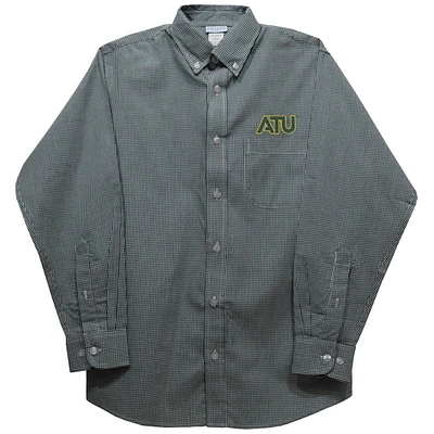 Youth Vive La Fete Green Arkansas Tech Gingham Button-Down Long Sleeve Shirt