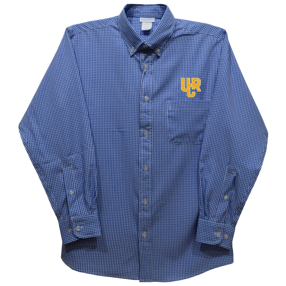 Youth Vive La Fete Blue UC Riverside Highlanders Gingham Button-Down Long Sleeve Shirt