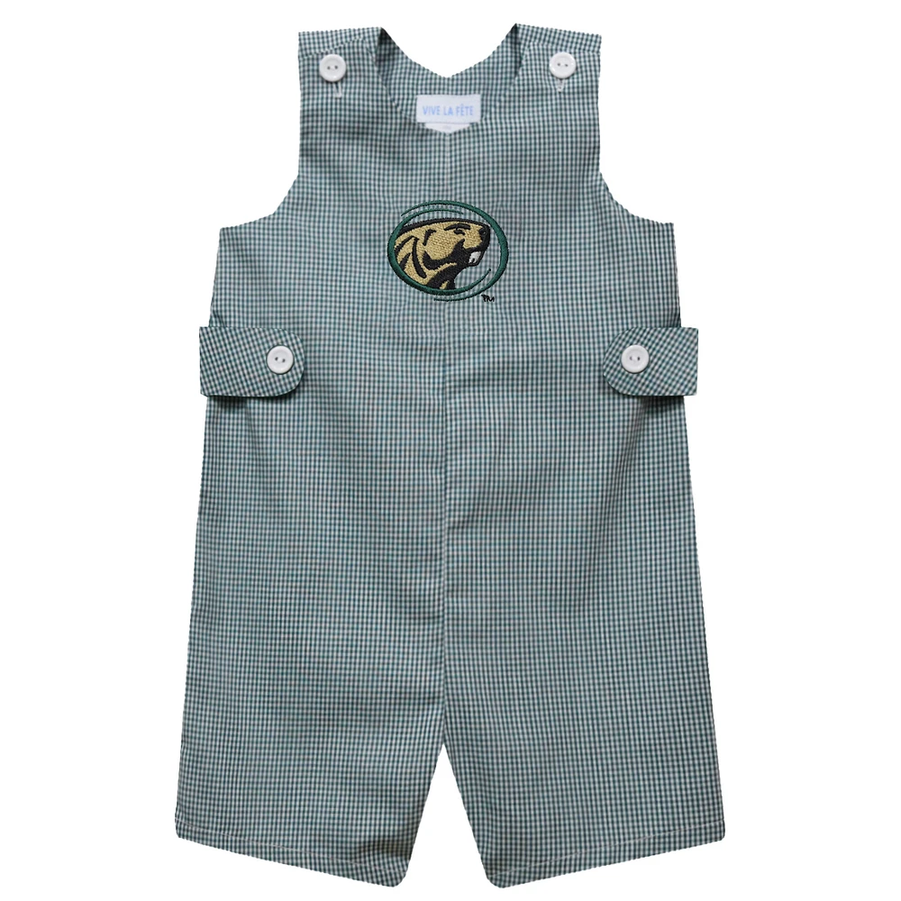 Infant Vive La Fete Green Bemidji State Beavers Gingham Jon Romper