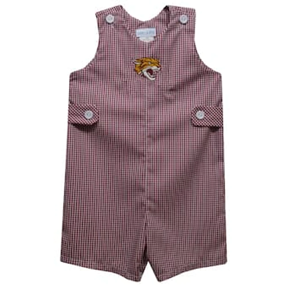 Infant Vive La Fete Maroon Bethune-Cookman Wildcats Gingham Jon Romper